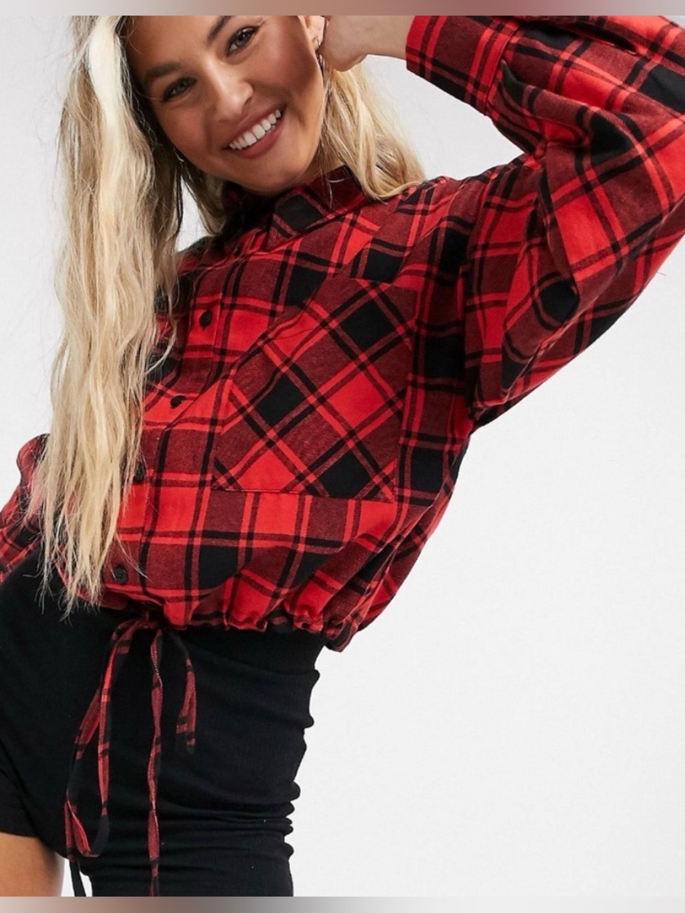 ASOS design cropped button down shirt Size 10